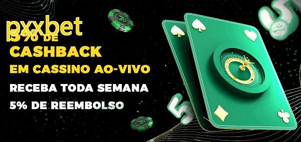 Promoções do cassino ao Vivo pxxbet